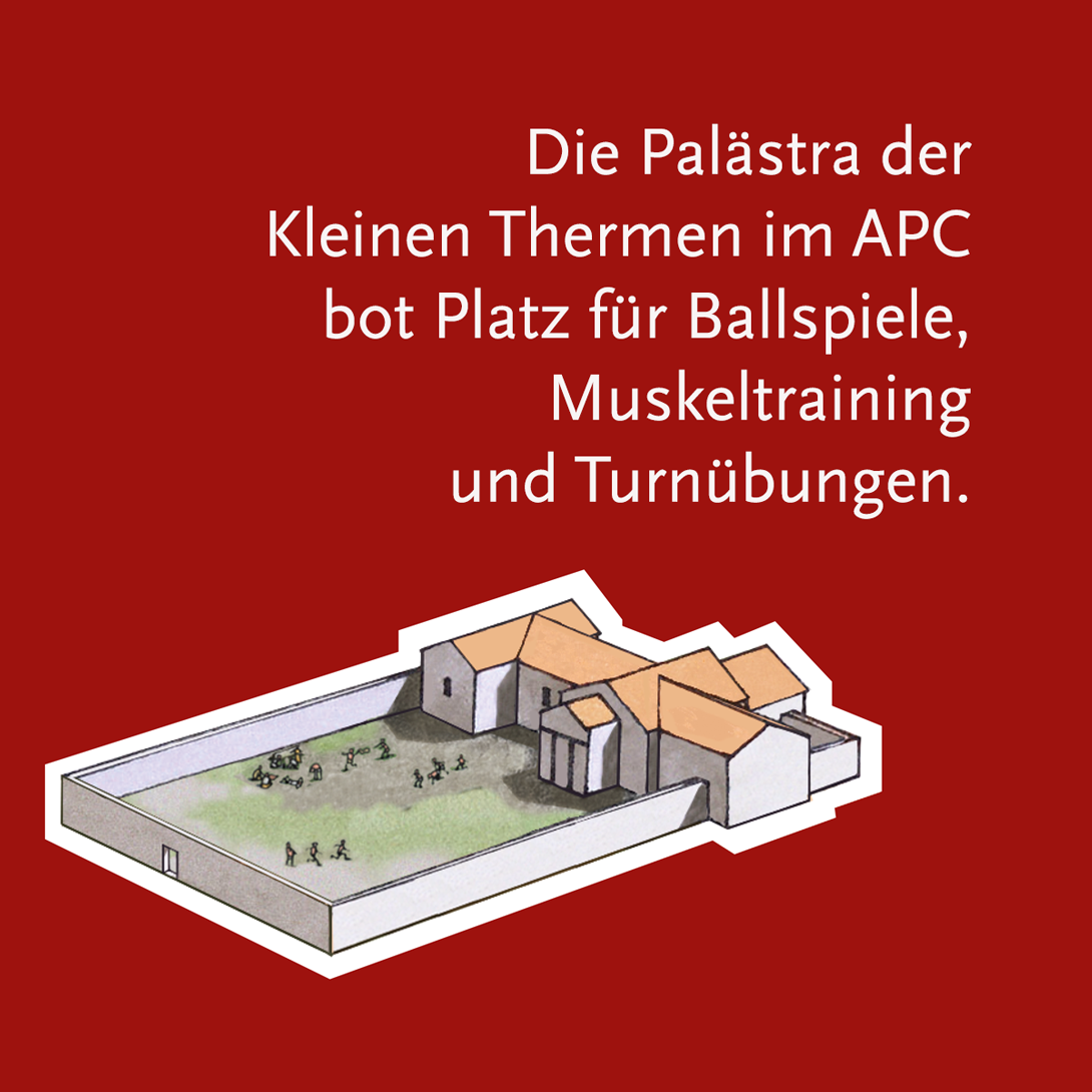 Die Palästra der Kleinen Thermen in Cambodunum bot Platz für Ballspiele, Muskeltraining und Turnübungen