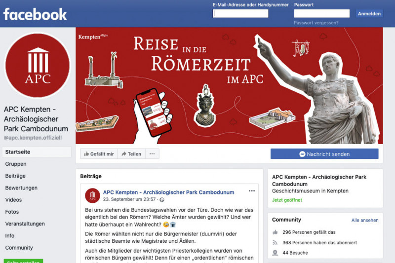 Startseite Facebook APC